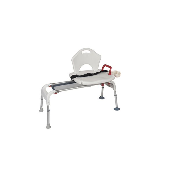 Folding Universal Sliding Transfer Bench with Soap Box Walking Stick Mobility