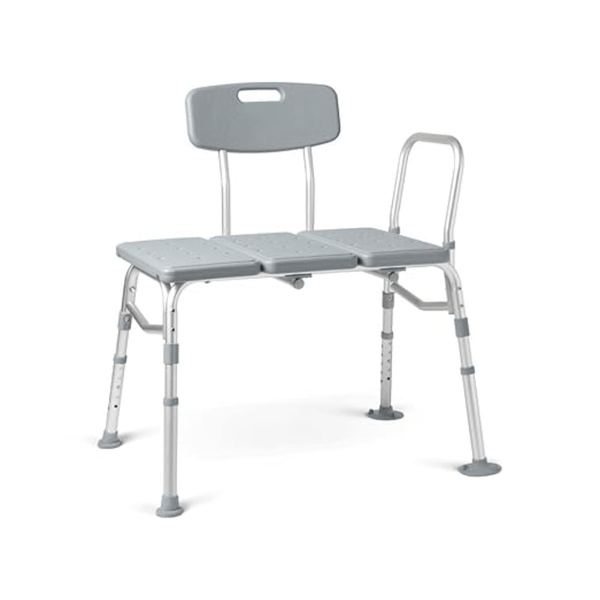 Guardian Aluminum Bath Transfer Bench with Back – Safe & Sturdy Support ...