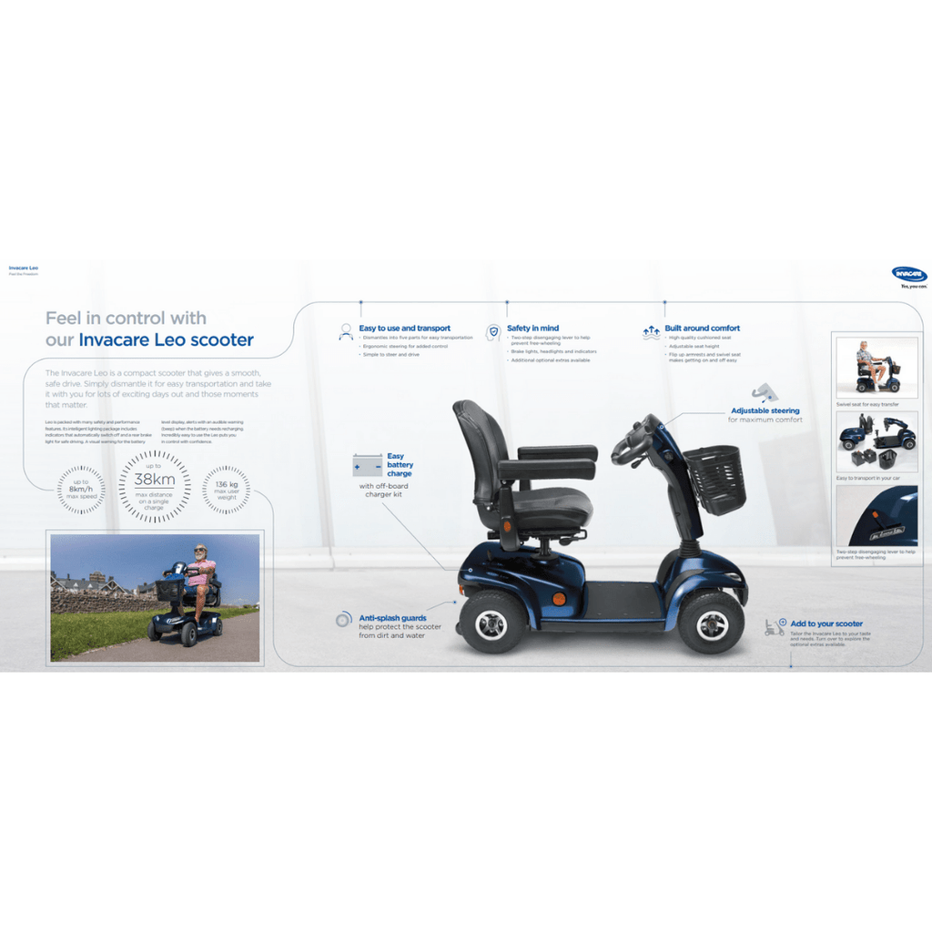 Iacare R. Leo Invacare Leo 4 Wheel Scooter in Saskatoon – Walking Stick Mobility